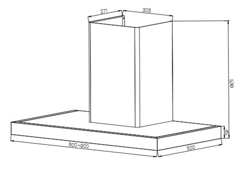 Máy hút mùi gắn tường Fandi FD-VL70A - Hàng chính hãng