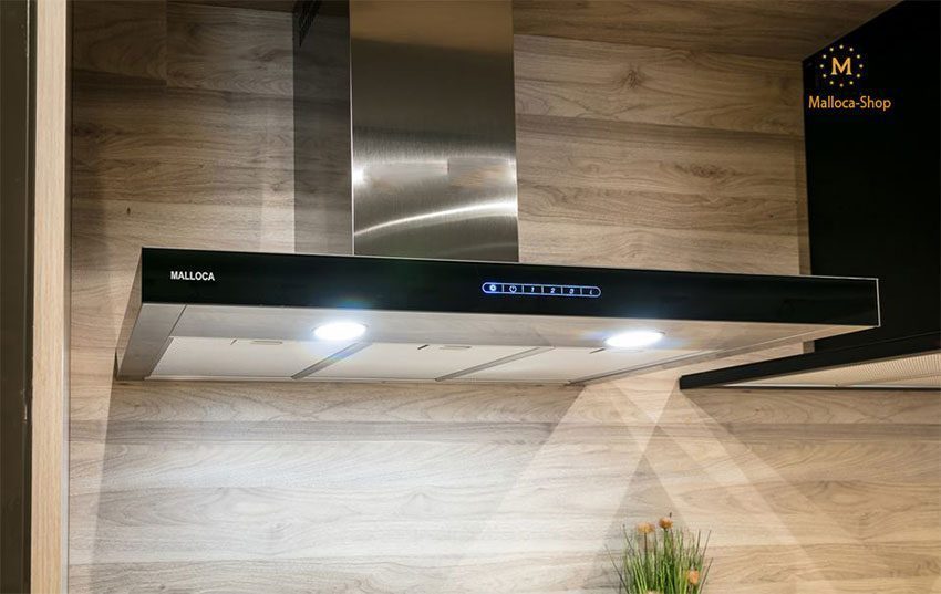 Thiết kế đèn LED chiếu sáng của máy hút mùi gắn tường Malloca Min F-205