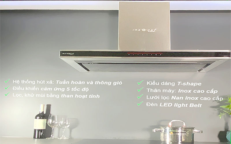 Máy hút khói khử mùi Eurosun EH-70AF77 - Hàng chính hãng