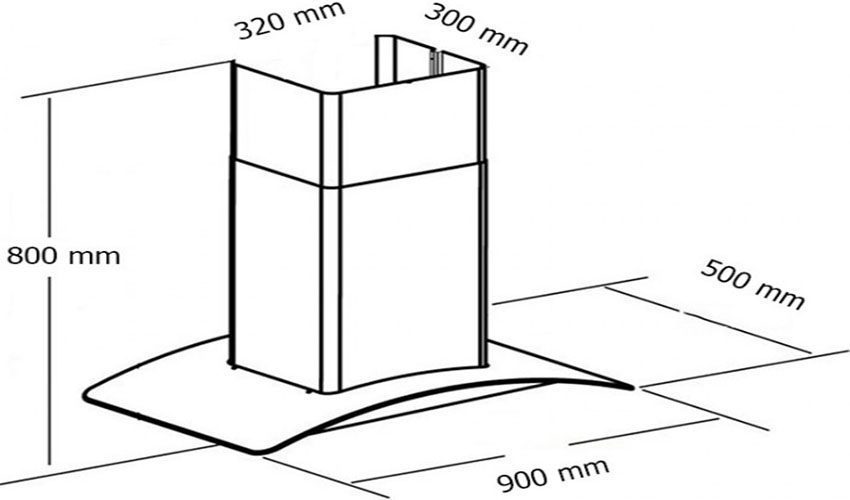 Máy hút mùi kính cong Capri CR-8930 - Hàng chính hãng