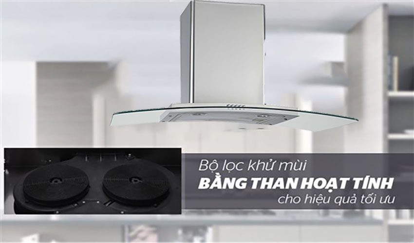 Máy hút mùi kính cong Binova BI-82-GT-07 - Hàng chính hãng