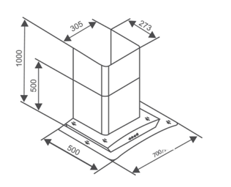 Máy hút mùi kính cong Canzy CZ-M6870 - Hàng chính hãng