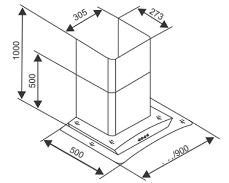 Máy hút mùi kính cong Canzy CZ-M6990 - Hàng chính hãng