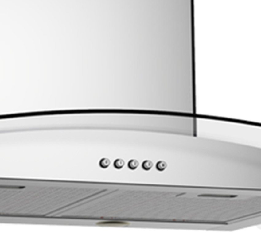 Máy hút mùi kính cong Chefs EH-Caspia90P với nút bấm dễ điều khiển