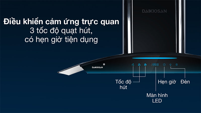 Điều khiển của Máy hút mùi kính cong Daikiosan DKH-000001
