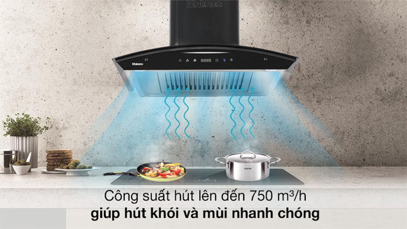 Máy hút mùi kính cong Makano MKH-000001 - Hàng chính hãng
