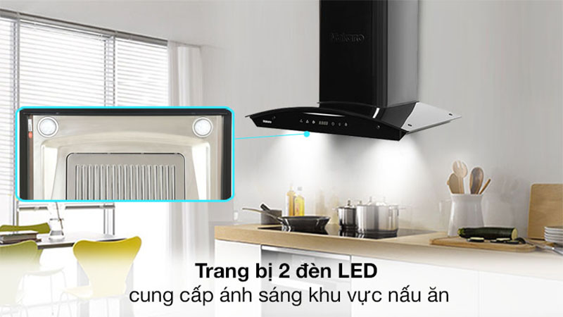 Máy hút mùi kính cong Makano MKH-000001 - Hàng chính hãng
