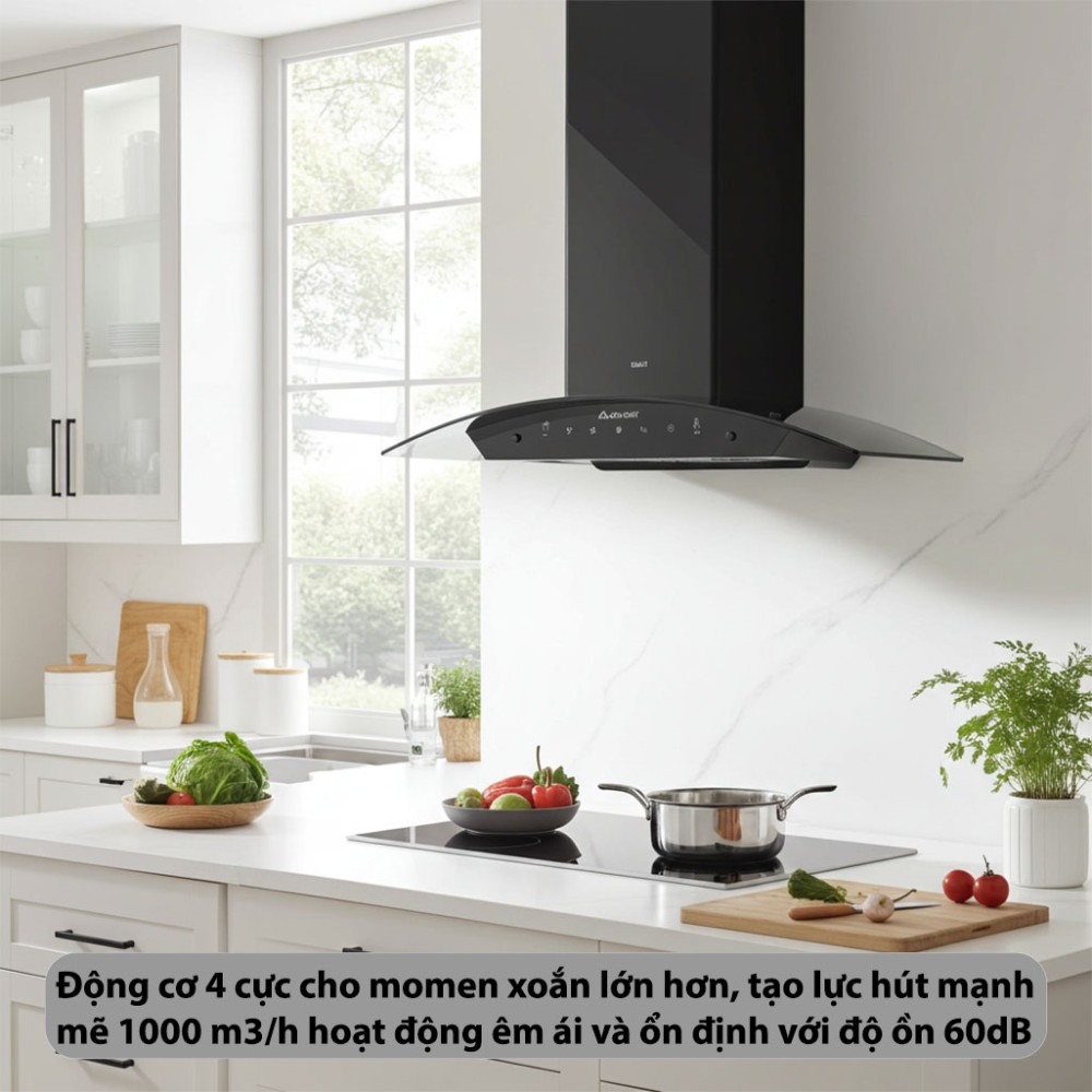 Máy hút mùi kính cong Hòa Phát HKH-C0770H - Hàng chính hãng