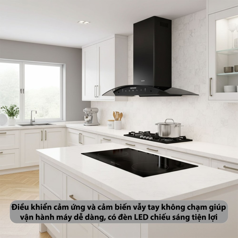 Máy hút mùi kính cong Hòa Phát HKH-C0770H - Hàng chính hãng