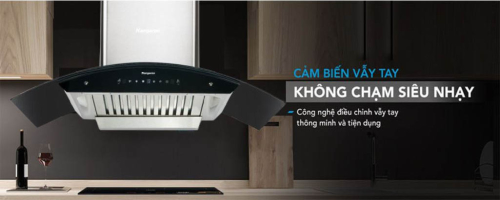 Máy hút mùi kính cong Kangaroo KGCH70H5C  - Hàng chính hãng