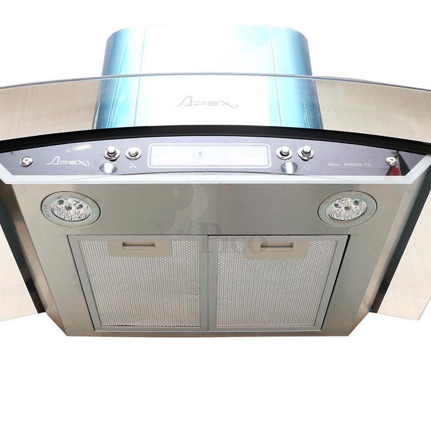 Mặt dưới của máy hút mùi kính cong Sunhouse Apex APB6601-90C