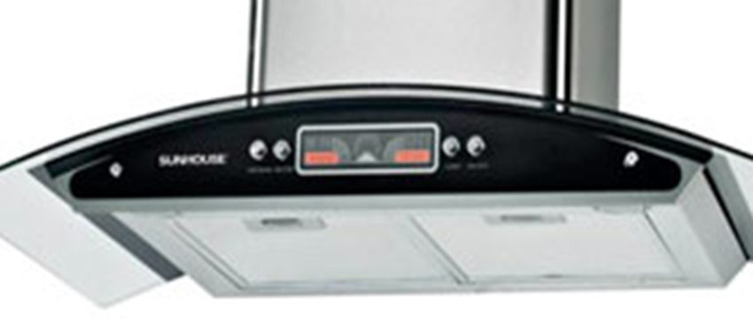 Bảng điều khiển của máy hút mùi kính cong Sunhouse SHB-6602