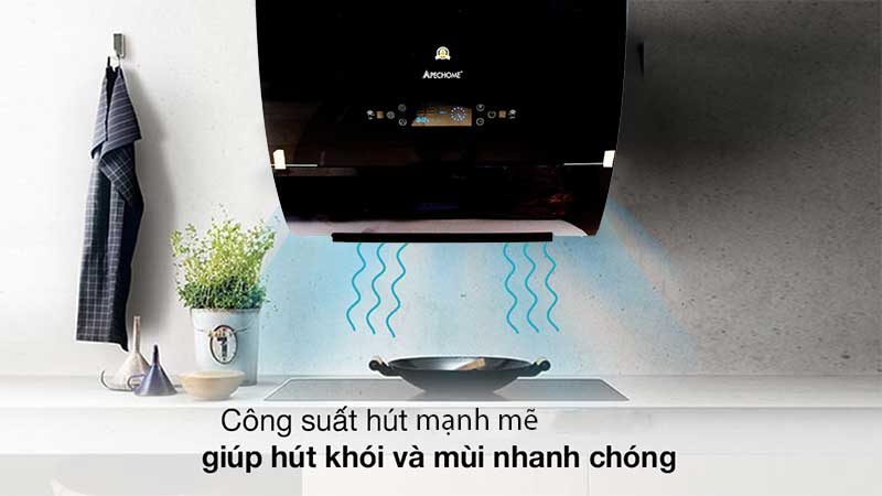 Máy hút mùi kính vát Apechome APH-HP007 - Hàng chính hãng