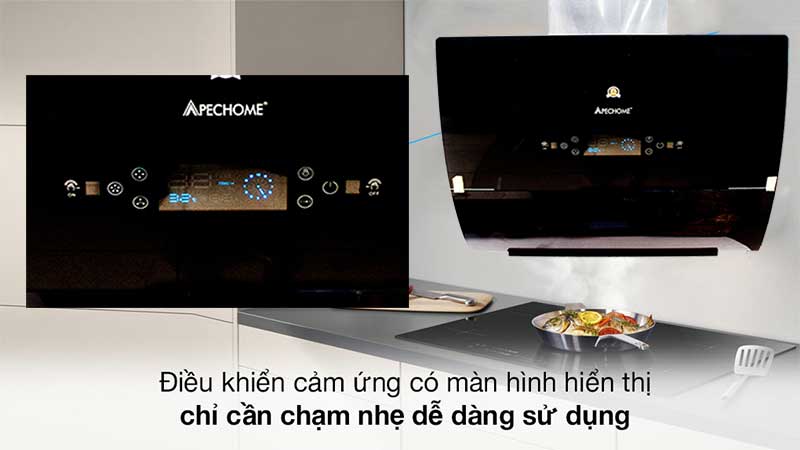 Máy hút mùi kính vát Apechome APH-HP007 - Hàng chính hãng