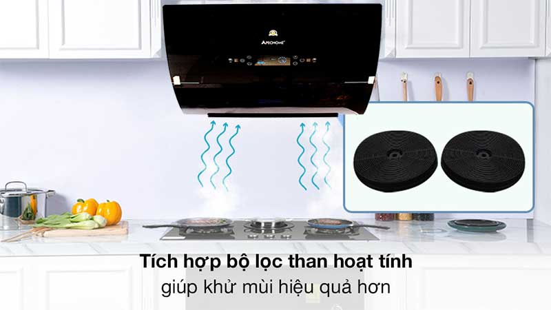 Máy hút mùi kính vát Apechome APH-HP007 - Hàng chính hãng