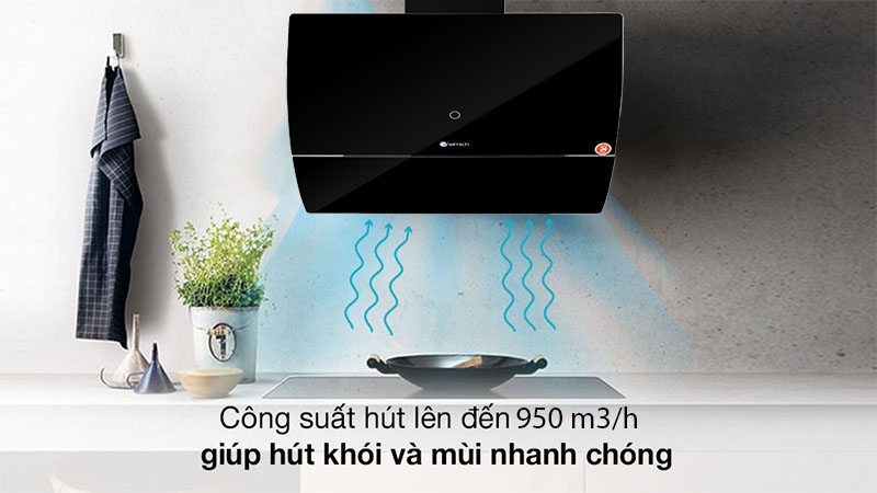 Máy hút mùi kính vát Elmich HOE-3933 - Hàng chính hãng