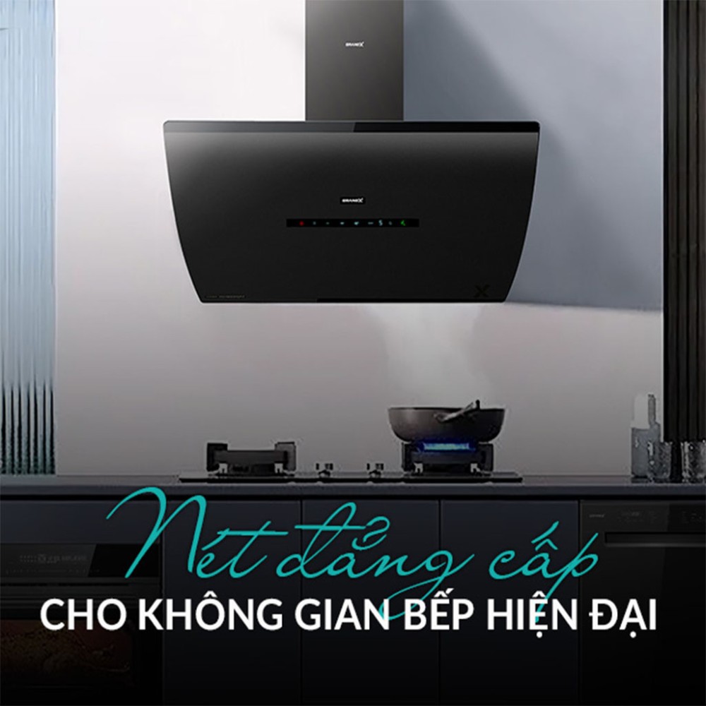 Máy hút mùi kính vát GrandX GX-H70F87B - Hàng chính hãng