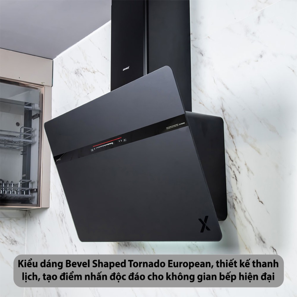 Máy hút mùi kính vát GrandX GX-H70S86B - Hàng chính hãng