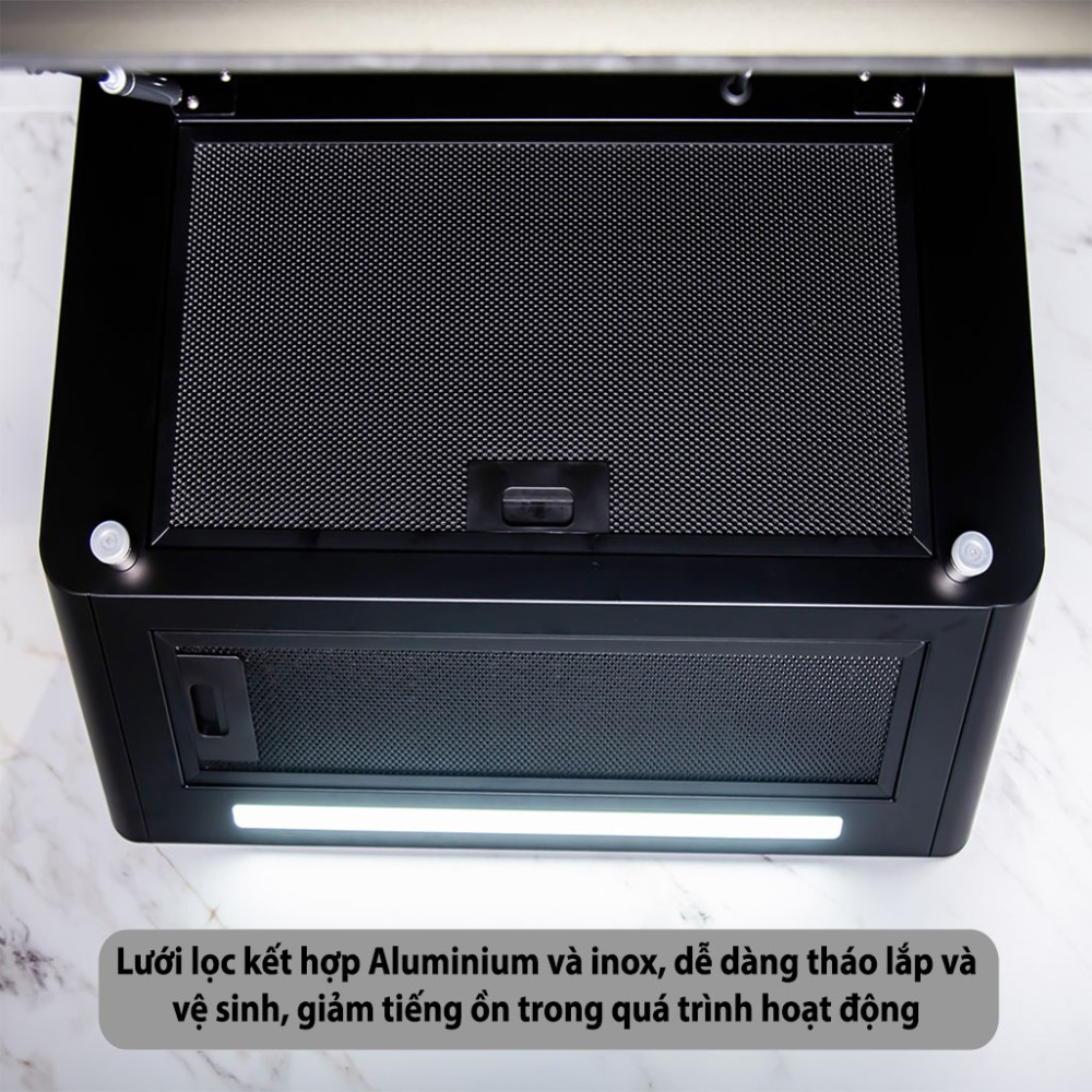 Máy hút mùi kính vát GrandX GX-H70S86B - Hàng chính hãng