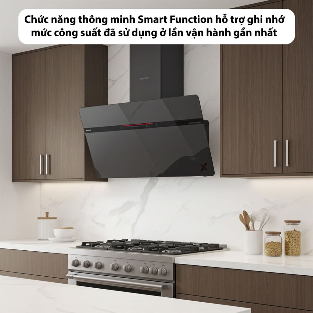 Máy hút mùi kính vát GrandX GX-H90S86G - Hàng chính hãng