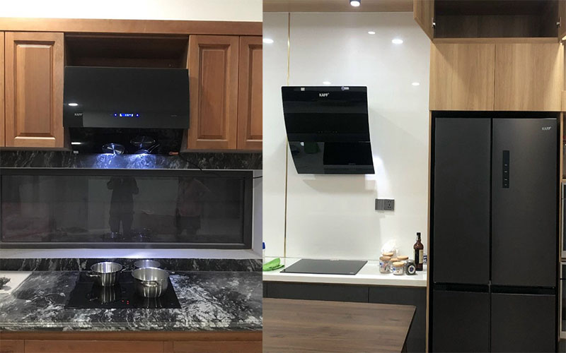 Máy hút mùi kính vát Kaff KF-AT70H - Hàng chính hãng