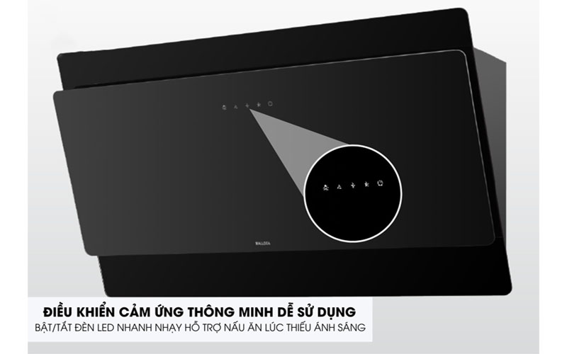 Máy hút mùi kính vát Malloca MC-9086HS - Hàng chính hãng