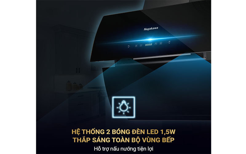 Máy hút mùi kính vát Nagakawa NAG1854-70VM - Hàng chính hãng