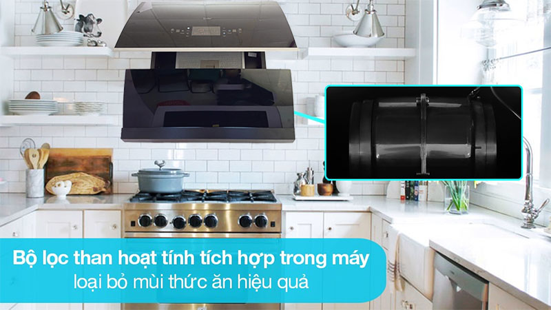 Bộ lọc than hoạt tính của Máy hút mùi kính vát Sevilla SV-90K4