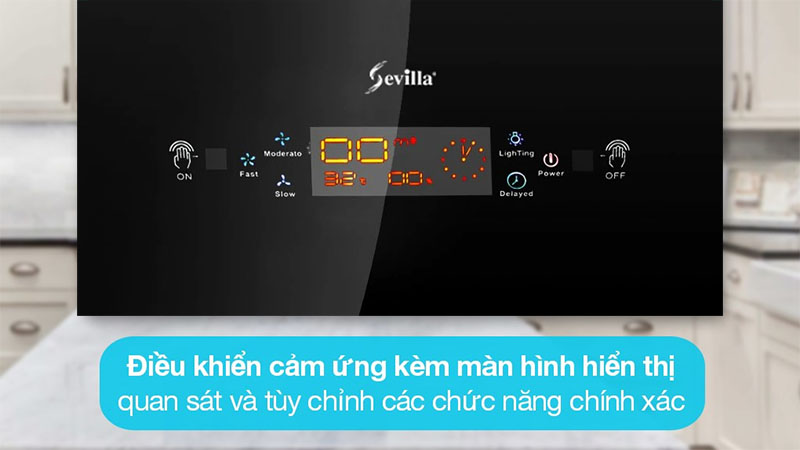 Điều khiển của Máy hút mùi kính vát Sevilla SV-90K4