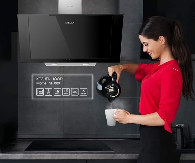 Máy hút mùi kính vát Spelier SP-888 - Hàng chính hãng