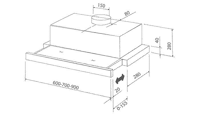 Máy hút mùi âm tủ Malloca H204.6