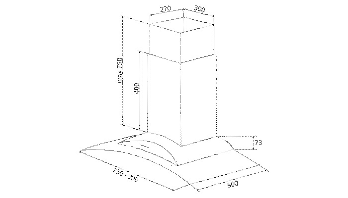 Máy hút khói khử mùi Malloca MC 9085-900 LCD