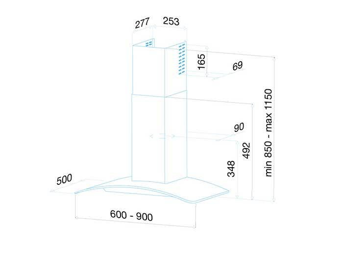 Máy hút khói khử mùi Malloca SIGMA-K820T 
