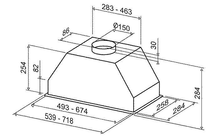 Máy hút mùi âm tủ Malloca VISSO-K7205