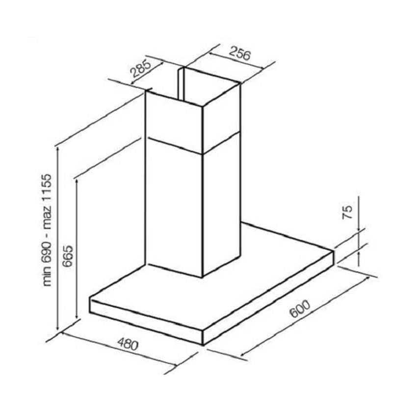 Máy hút mùi ống khói Hafele HH-WIT90A - Hàng chính hãng