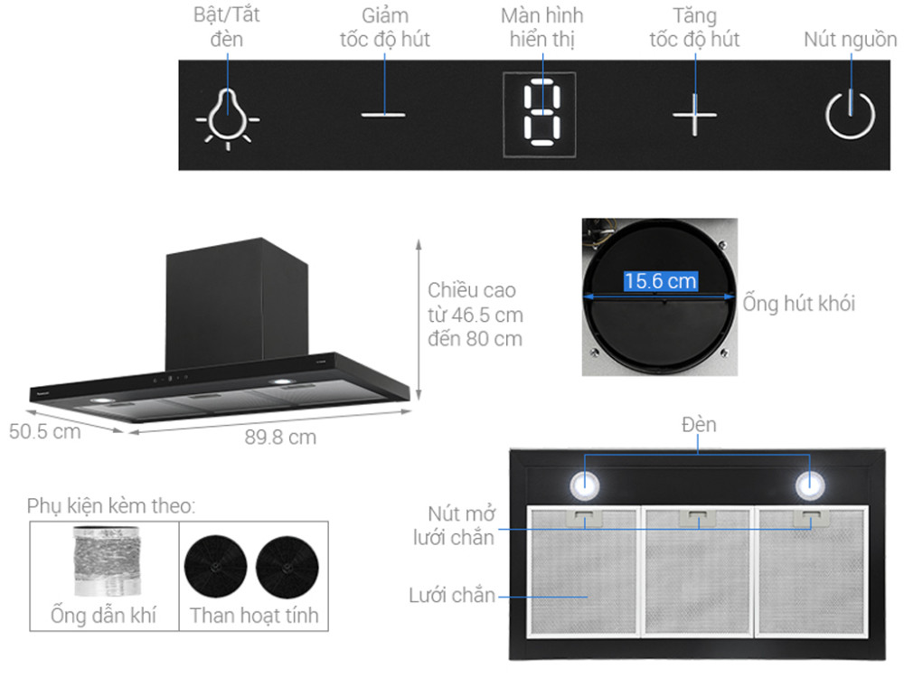 Máy hút mùi chữ T Panasonic FV-TX9ADBYUE - Hàng chính hãng
