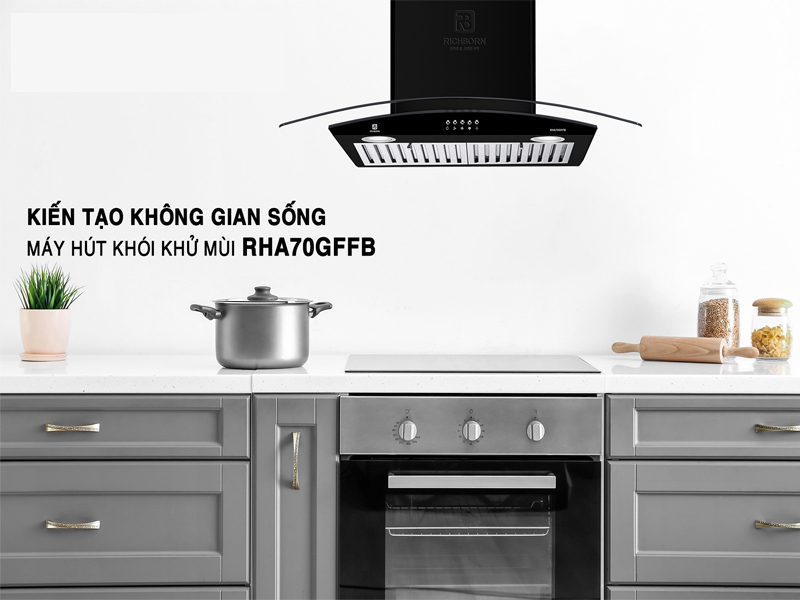 Máy hút mùi Richborn RHA70GFFB - Hàng chính hãng