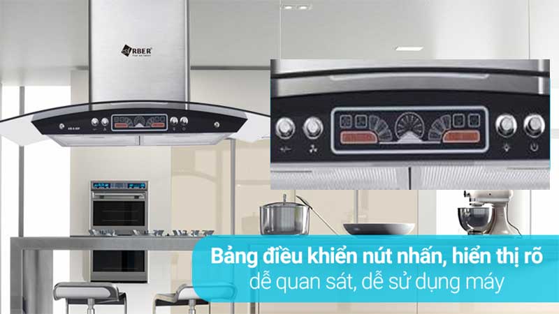 Máy hút mùi tum kính Arber AB-7000F - Hàng chính hãng