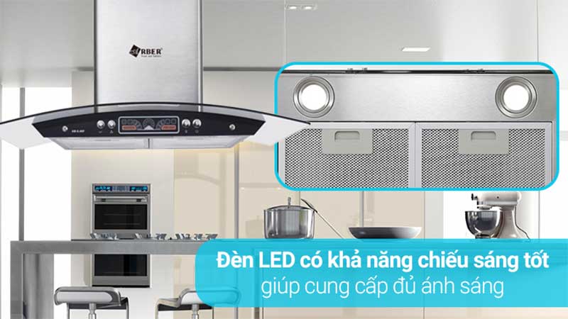 Máy hút mùi tum kính Arber AB-7000F - Hàng chính hãng