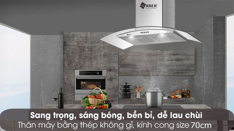 Máy hút mùi tum kính Arber AB-705 - Hàng chính hãng