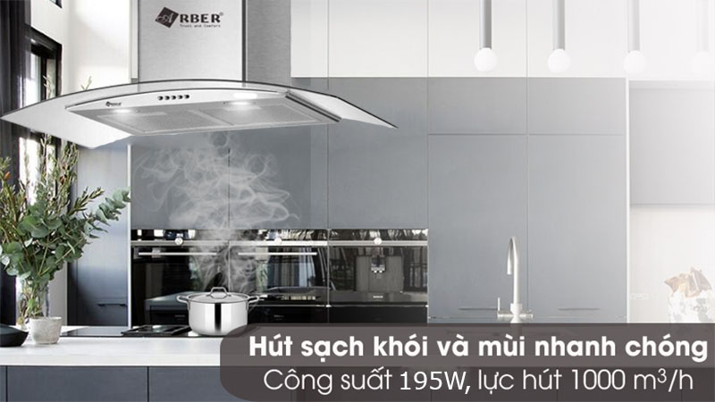 Máy hút mùi tum kính Arber AB-705 - Hàng chính hãng
