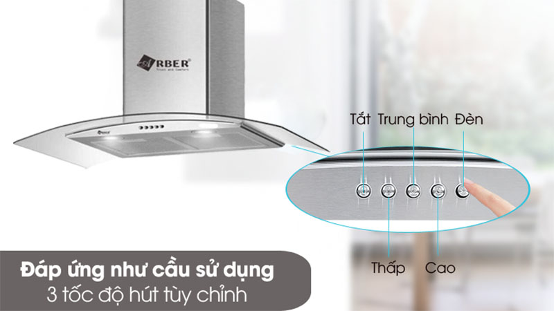 Máy hút mùi tum kính Arber AB-705 - Hàng chính hãng
