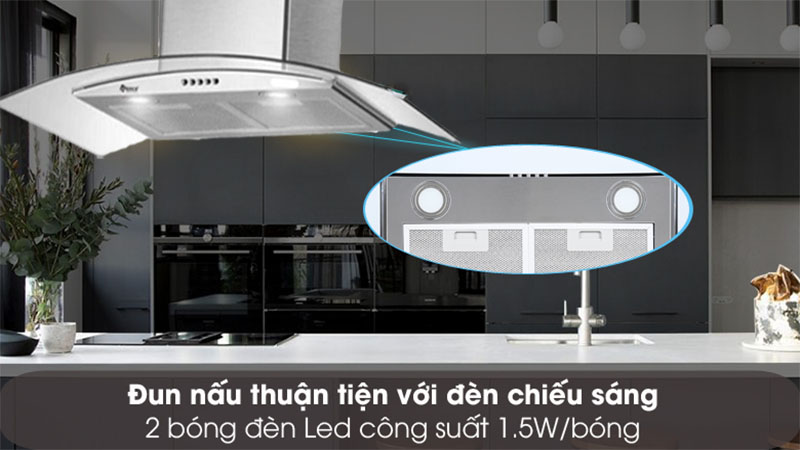 Máy hút mùi tum kính Arber AB-705 - Hàng chính hãng