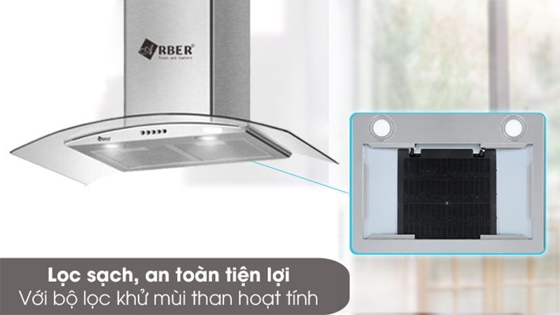 Máy hút mùi tum kính Arber AB-705 - Hàng chính hãng