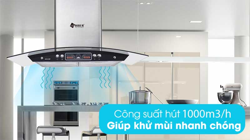 Máy hút mùi tum kính Arber AB-9000F - Hàng chính hãng