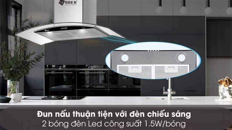 Máy hút mùi tum kính Arber AB-TM02-9 - Hàng chính hãng