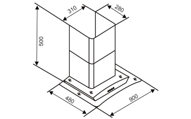 Máy hút mùi tum kính Capri CR-639H - Hàng chính hãng