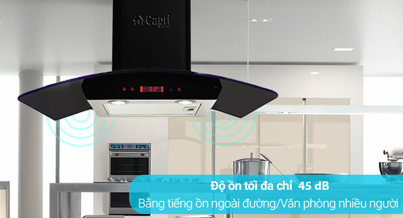 Máy hút mùi tum kính Capri CR-788H - Hàng chính hãng