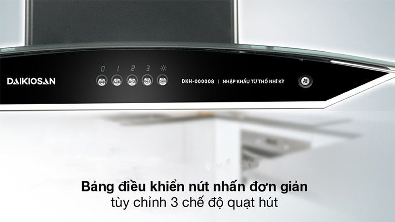 Bảng điều khiển của Máy hút mùi tum kính Daikiosan DKH-000008
