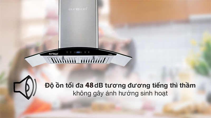 Máy hút mùi tum kính Eurosun EH-90K15E - Hàng chính hãng